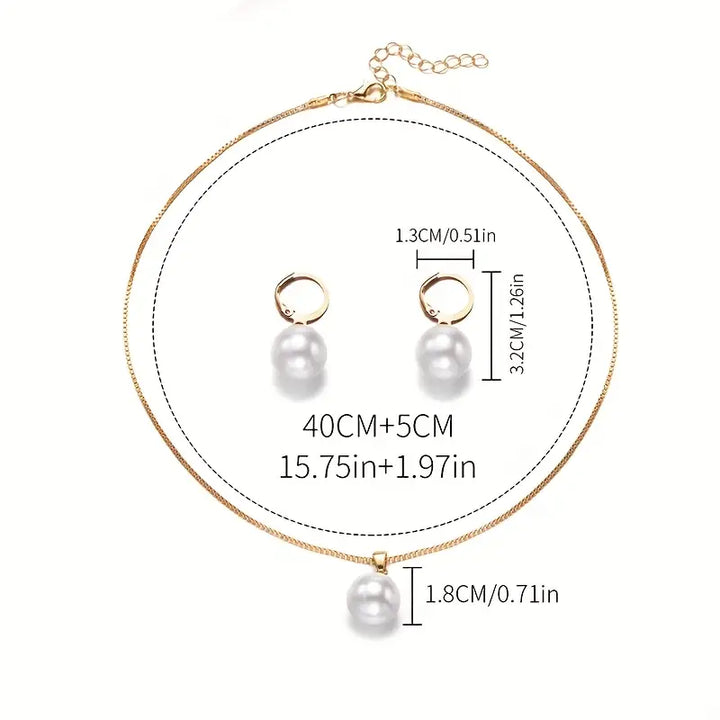 Goldfarbene Grace Schmuckset