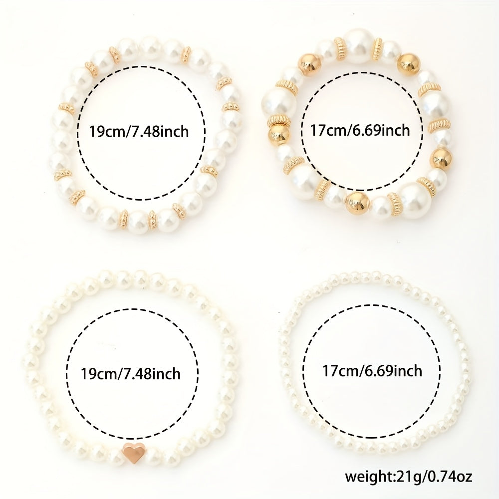 Elegantes Herz Armband Set