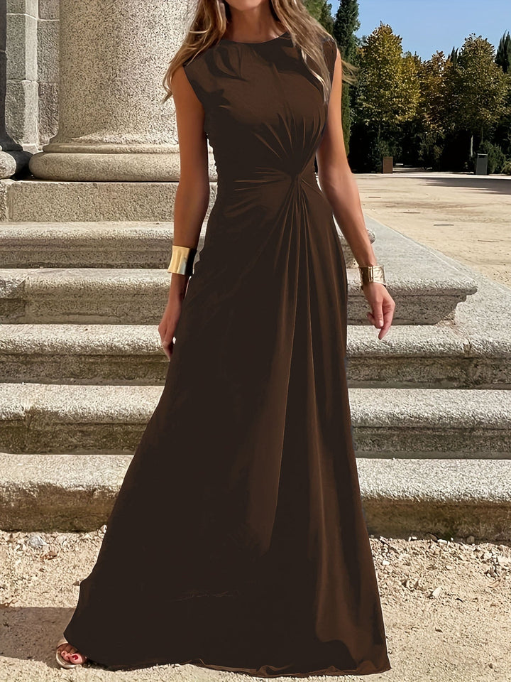 Damen Elegantes Maxikleid für Hochzeitsgäste in Braun 1