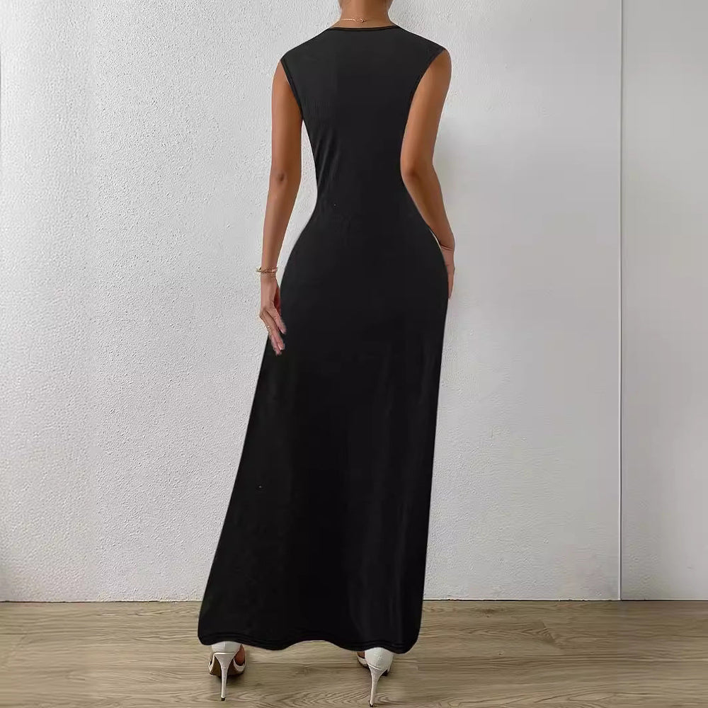 Damen Elegantes Maxikleid für Hochzeitsgäste in Weinrot 3