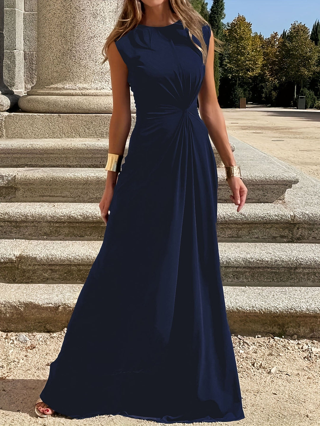 Damen Elegantes Maxikleid für Hochzeitsgäste in Weinrot 6