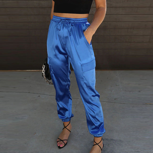 Elegante Cargo Hosen in Blau