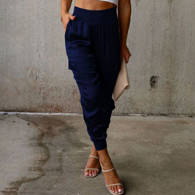 Elegante Cargo Hosen in Dunkelblau
