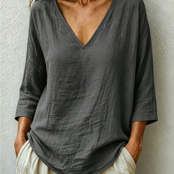 Elegante Damen Bluse Knitterfrei zum Alltag in Dunkelgrau