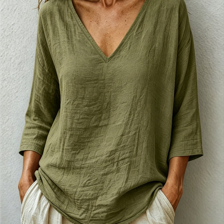 Elegante Damen Bluse Knitterfrei zum Alltag in Fern green