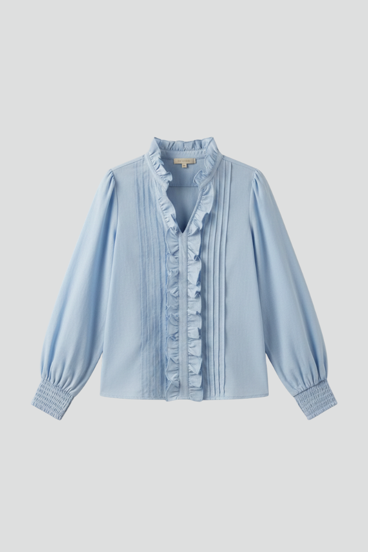 Elegante Damen Bluse mit feinen Rüschendetails