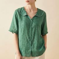 Marlene | Elegante Damen Bluse mit Leinenmix