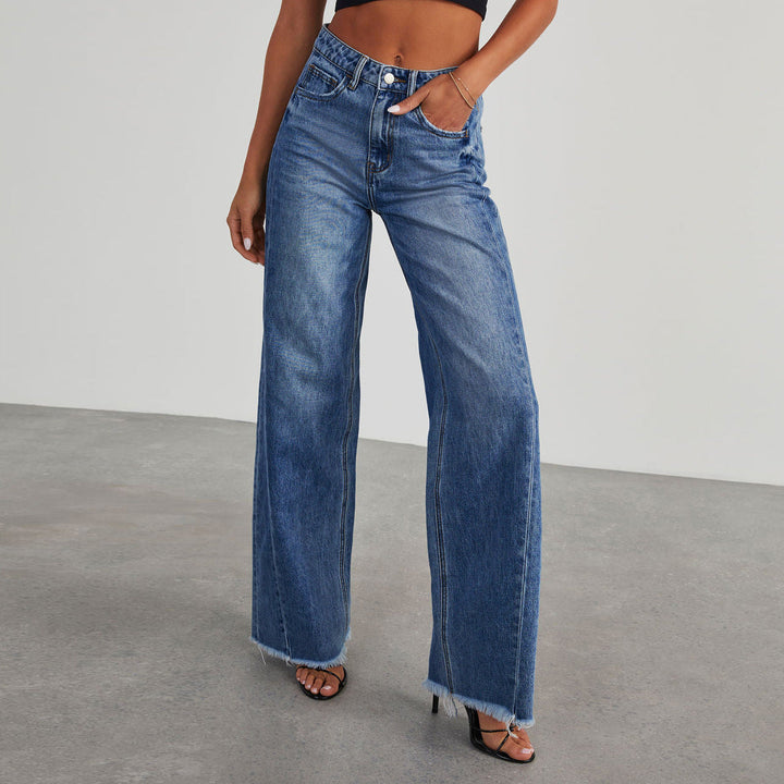 Elegante Damen Hose mit weitem Bein (3)