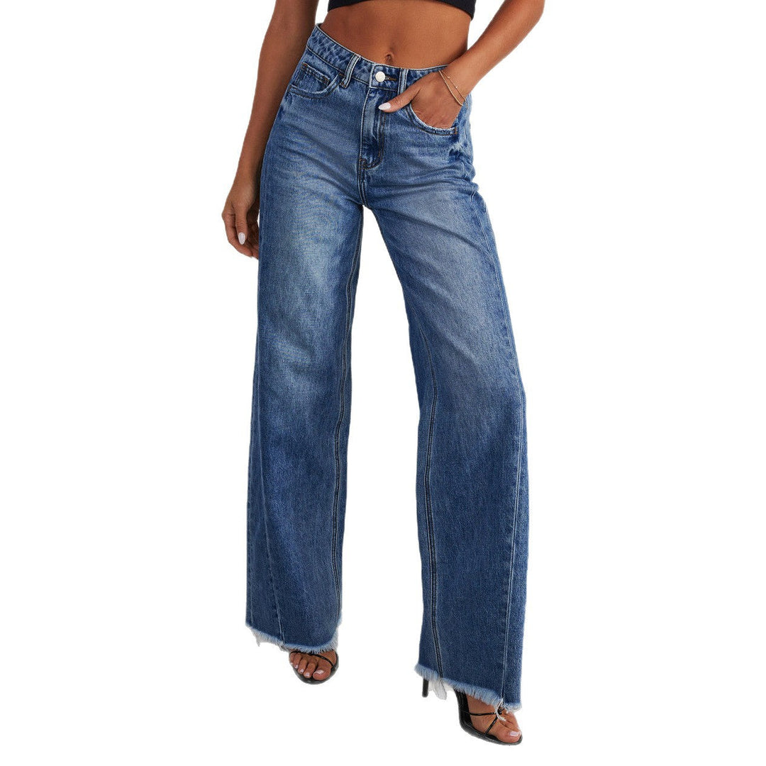 Elegante Damen Hose mit weitem Bein (6)