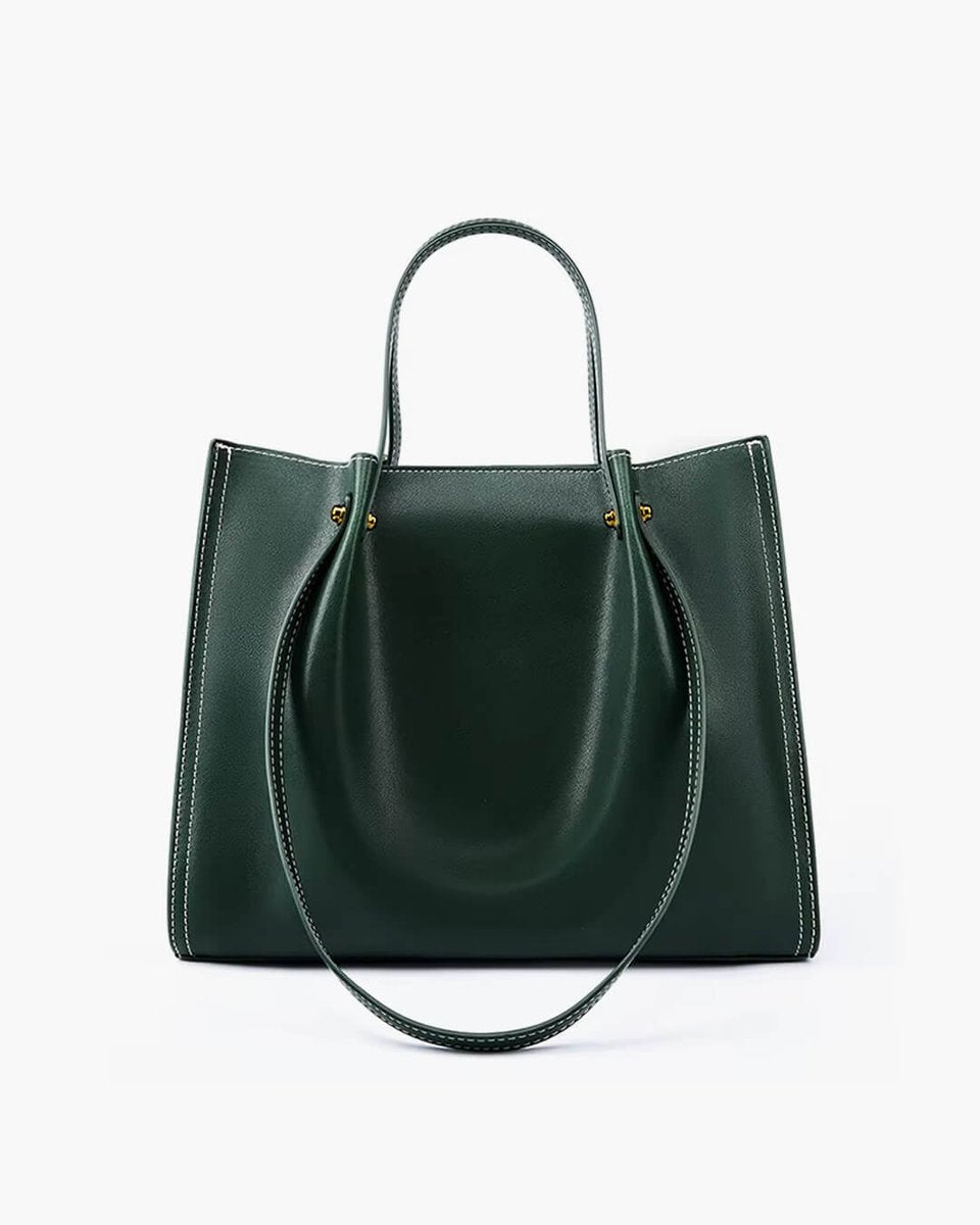Elegante Damen Laptoptasche aus Veganleder in Grün