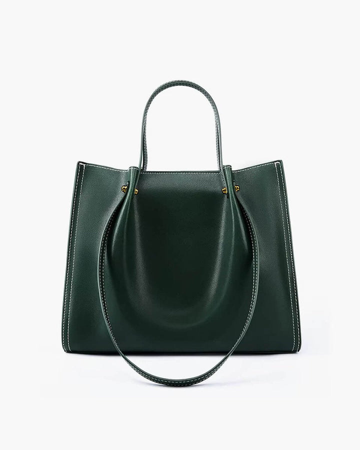 Elegante Damen Laptoptasche aus Veganleder in Grün