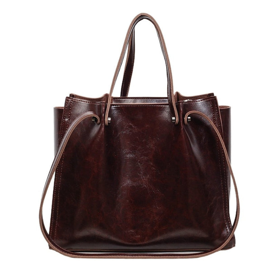 Elegante Damen Laptoptasche aus Veganleder in Kastanienbraun