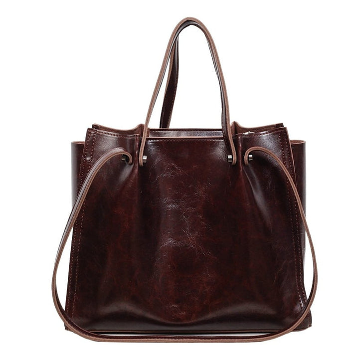 Elegante Damen Laptoptasche aus Veganleder in Kastanienbraun
