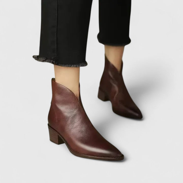 Elegante Damen Stiefel für Herbstoutfits in Dunkelbraun