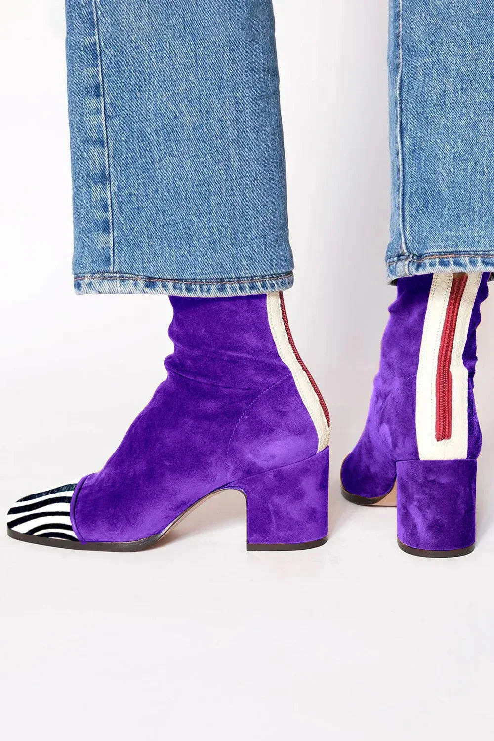 Elegante Damen Stiefeletten für jeden Tag in Violett