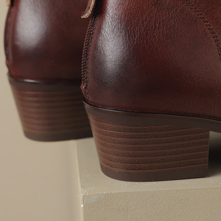 Elegante Damen Stiefeletten mit flachem Absatz (10)