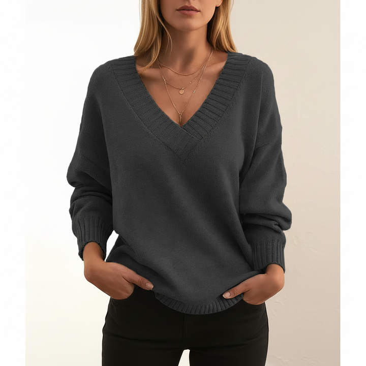 Elegante Damen Strickjacke aus reinem Kaschmir in Dunkelgrau
