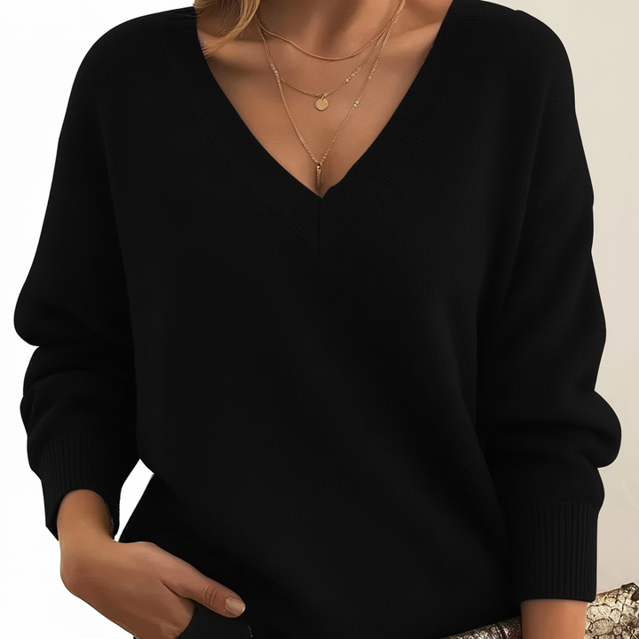 Elegante Damen Strickjacke aus reinem Kaschmir in Schwarz