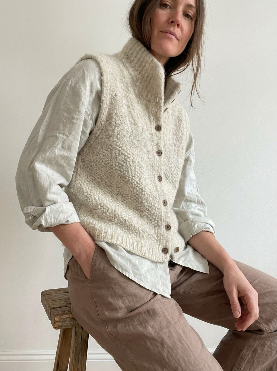 Elegante Damen Strickjacke zum Schichten (2)