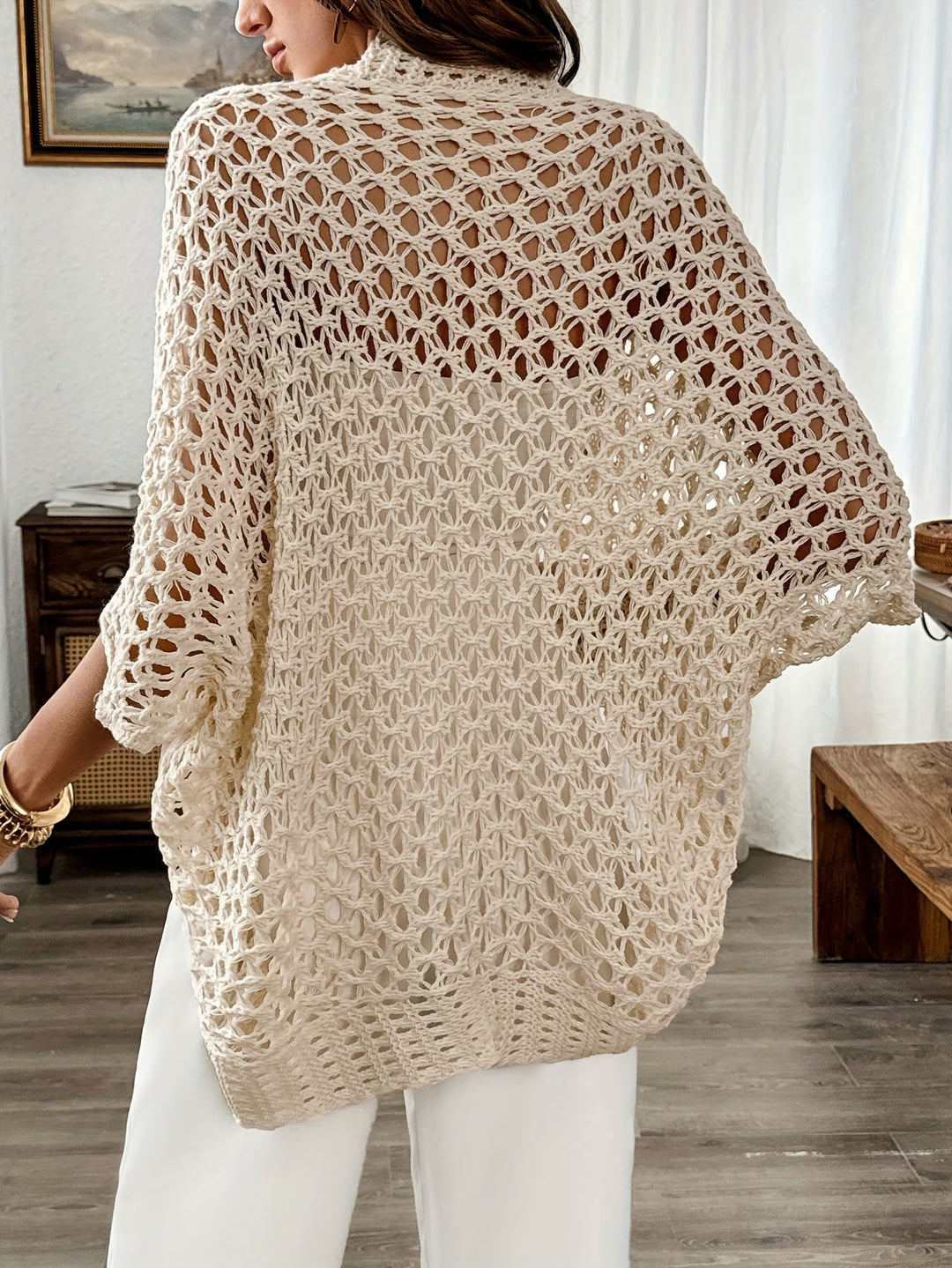 Elegante Damen Strickweste Fließend (4)