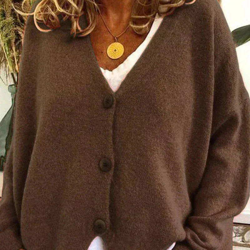 Elegante Damen Strickweste für Alltag in Kaffee