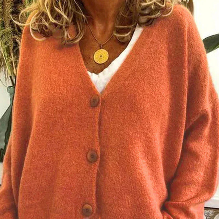 Elegante Damen Strickweste für Alltag in Orange