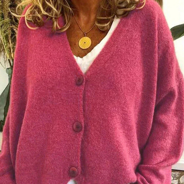 Elegante Damen Strickweste für Alltag in Rosa