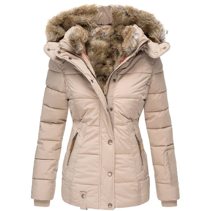Elegante Damen Übergangsjacke für Herbst in Beige