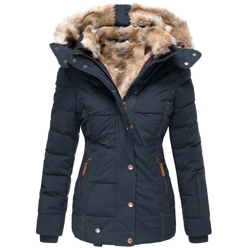 Elegante Damen Übergangsjacke für Herbst in Blau