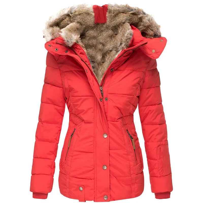 Elegante Damen Übergangsjacke für Herbst in Rot