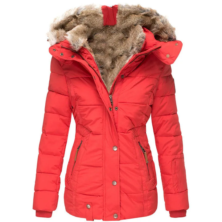 Elegante Damen Übergangsjacke für Herbst in Rot