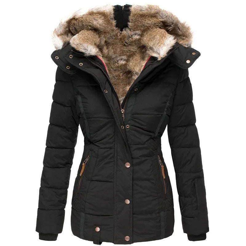 Elegante Damen Übergangsjacke für Herbst in Schwarz