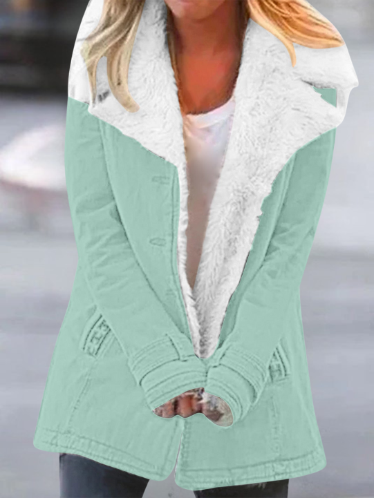 Elegante Damen Winterjacke für den Herbst in Hellgrün