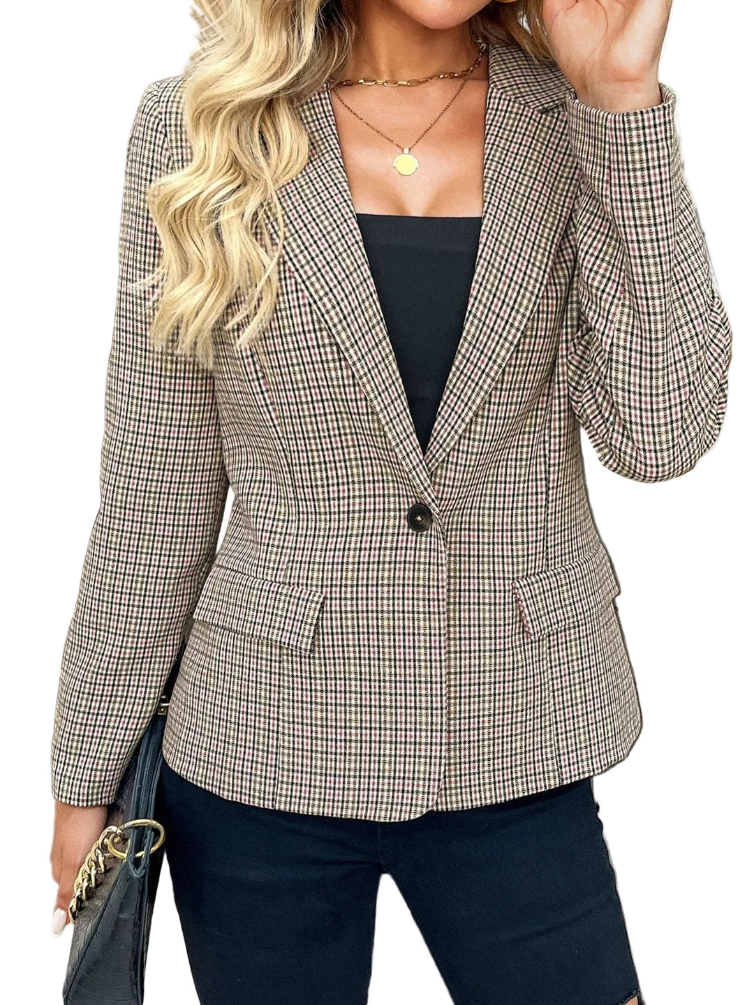Elegante Damen Winterjacke mit Einzelknopf in Grau