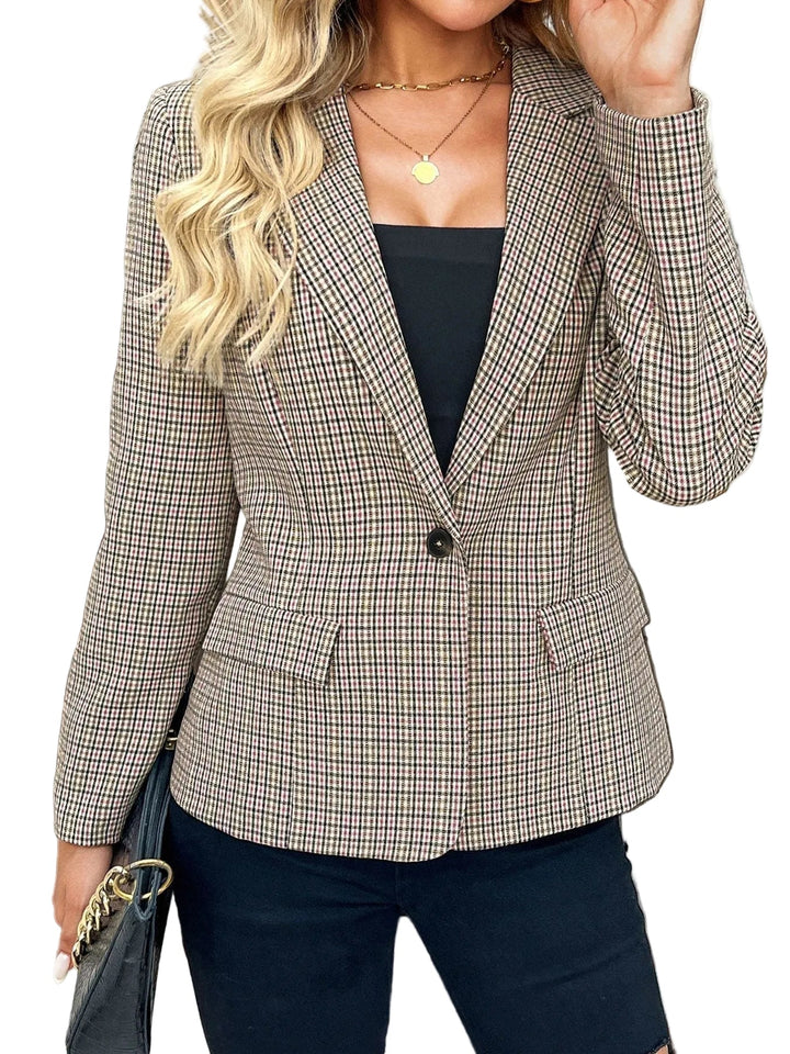 Elegante Damen Winterjacke mit Einzelknopf in Grau