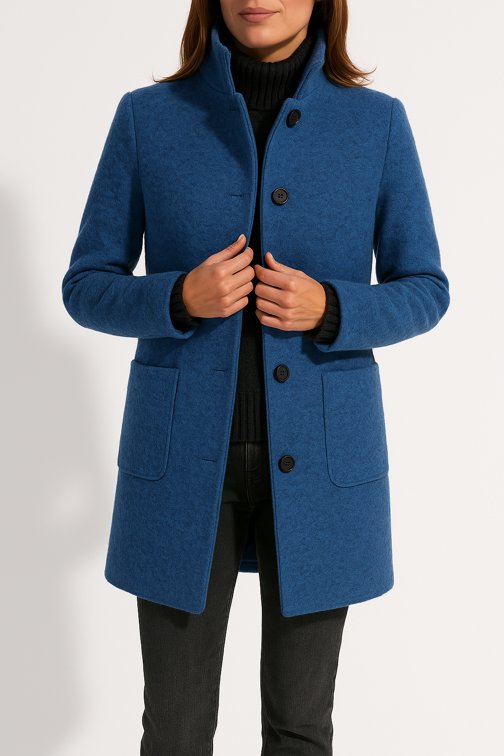 Elegante Damenjacke für Herbsttage in Dunkelblau