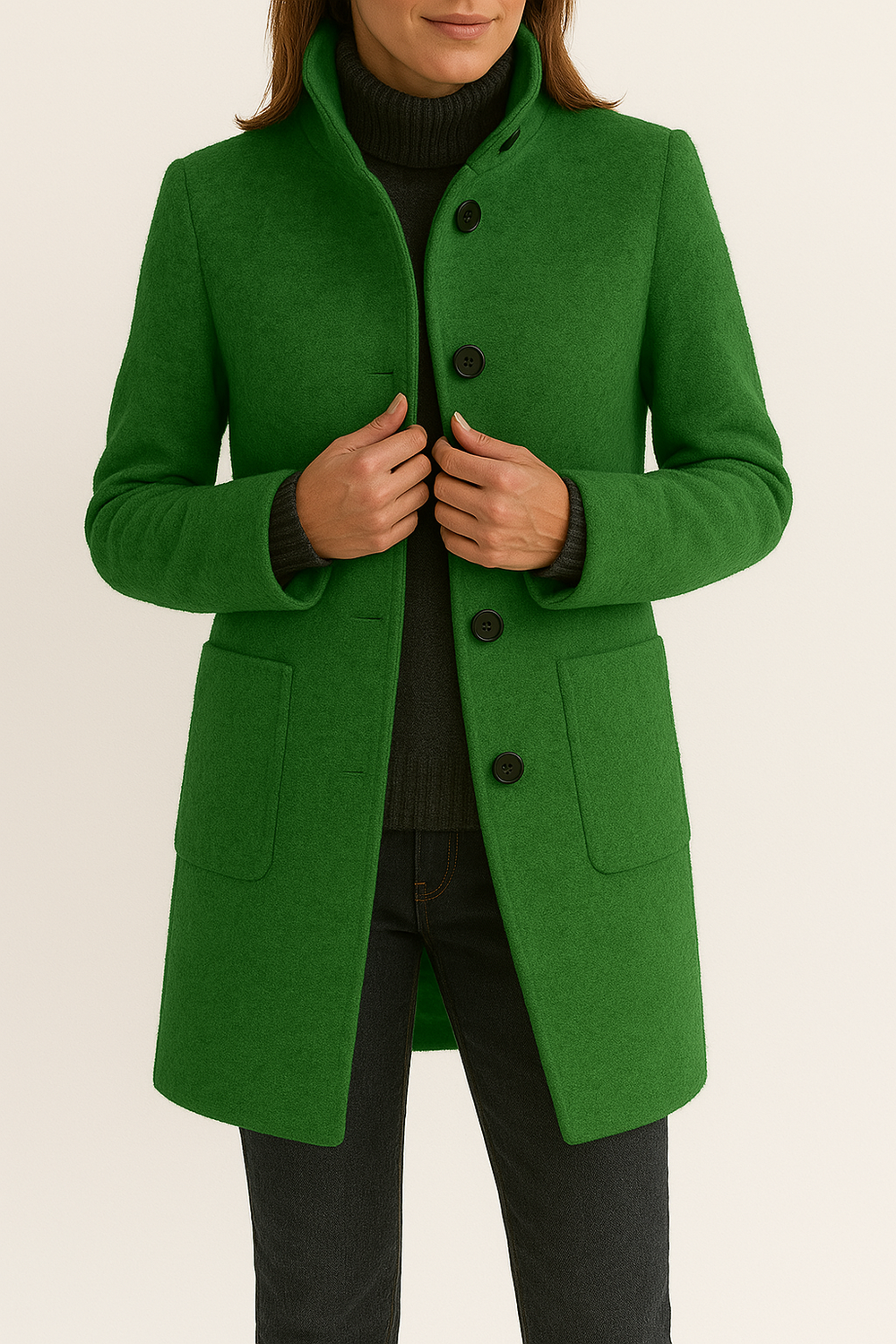 Elegante Damenjacke für Herbsttage in Grün