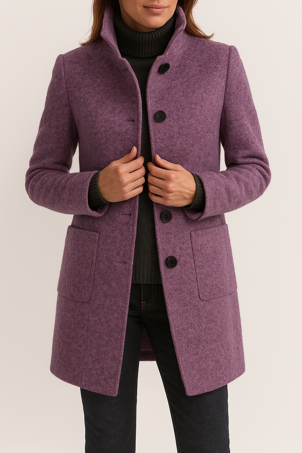 Elegante Damenjacke für Herbsttage in Lila