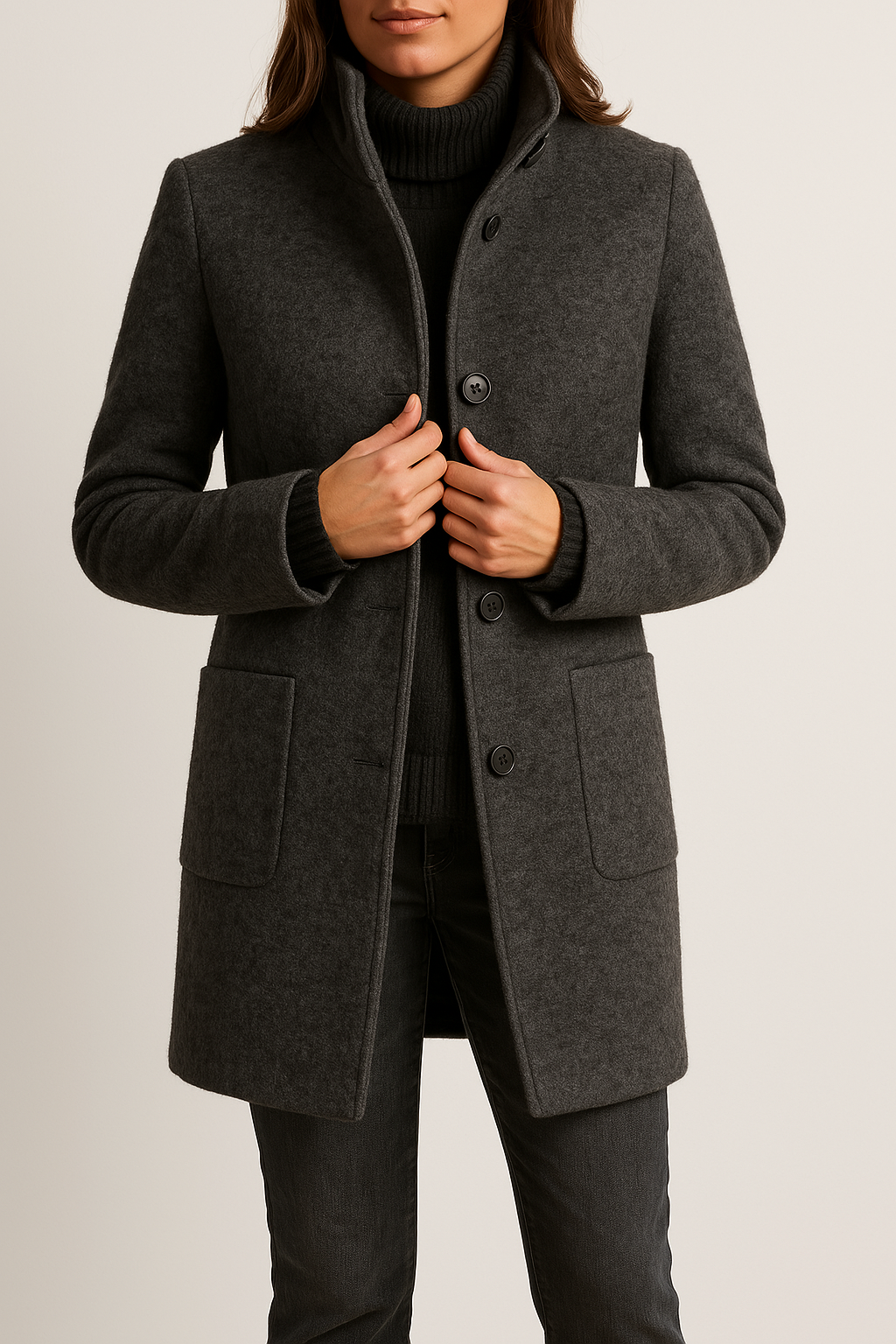 Elegante Damenjacke für Herbsttage in Schwarz