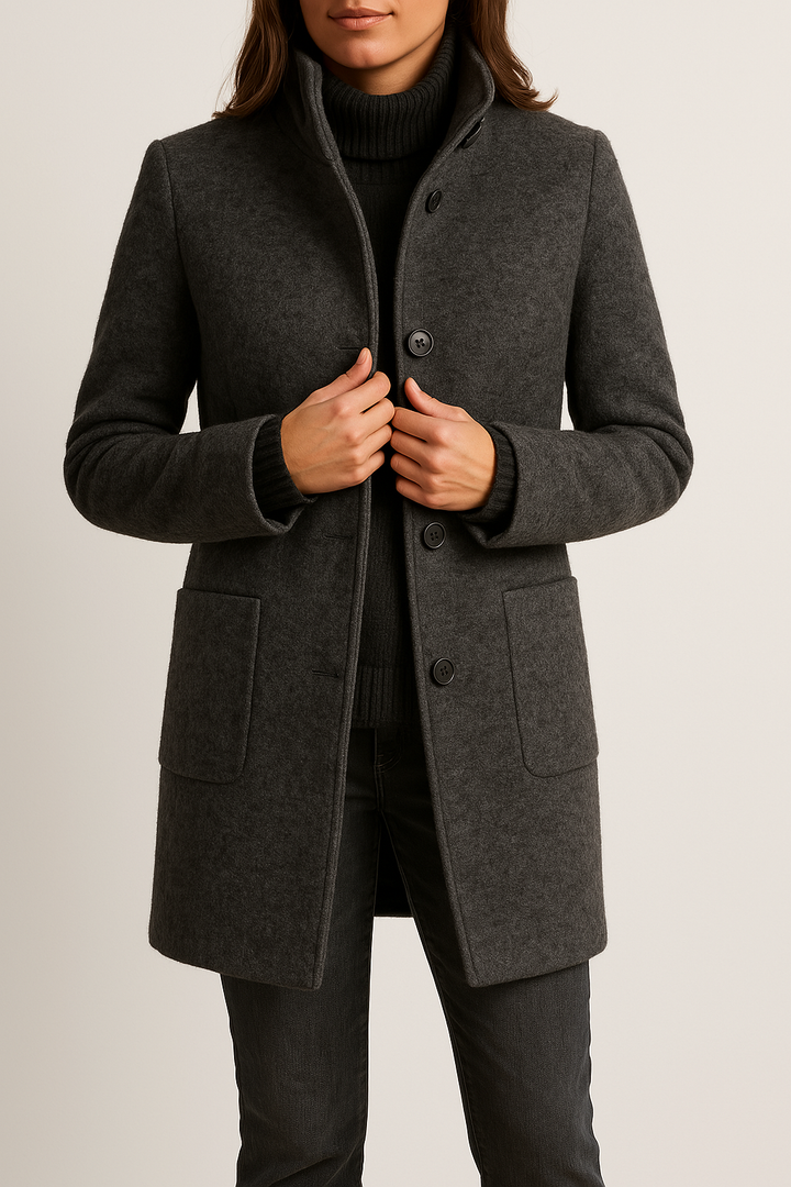 Elegante Damenjacke für Herbsttage in Schwarz
