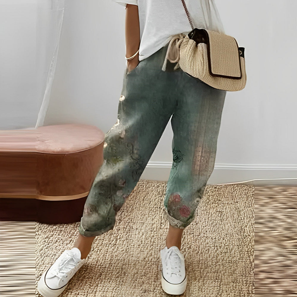 Elegante Damensommerhose mit zeitlosem Stil in Grün