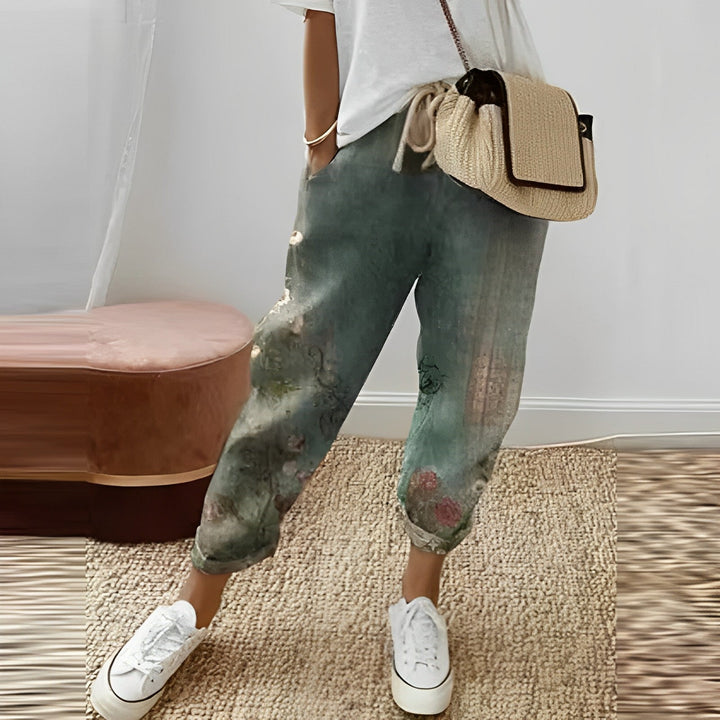 Elegante Damensommerhose mit zeitlosem Stil in Grün