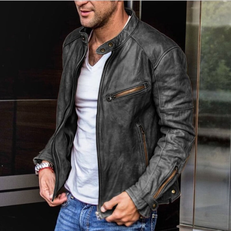 Elegante Fleecejacke für Herren im Herbst in Schwarz