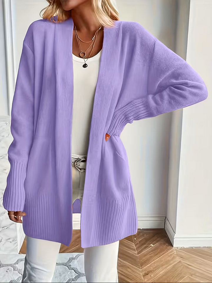 Elegante Fließende Cardigan in Lila