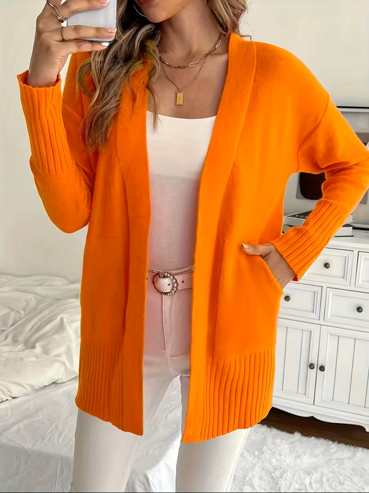 Elegante Fließende Cardigan in Orange-Red