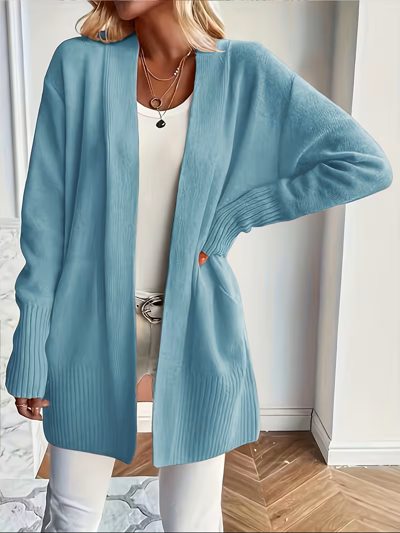 Elegante Fließende Cardigan in Peacock Blue