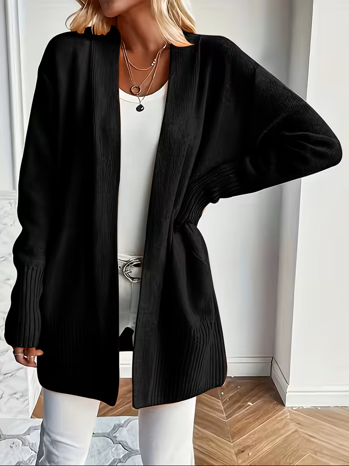 Elegante Fließende Cardigan in Schwarz