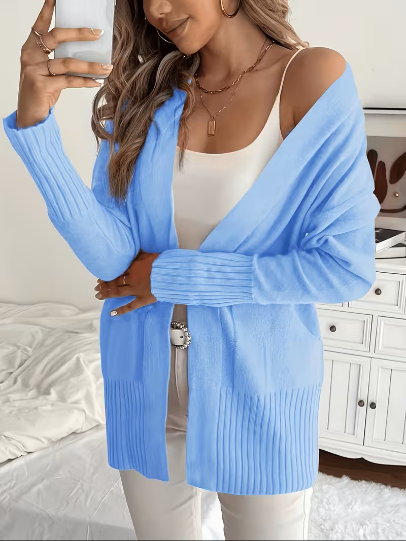 Elegante Fließende Cardigan in Vibrant Blue