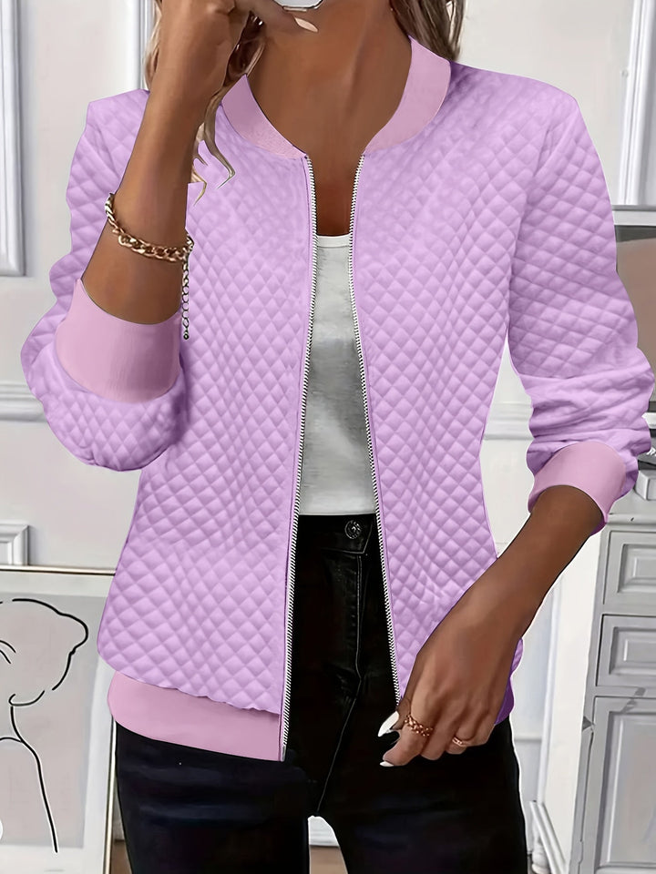 Elegante Gesteppte Jacke in Lila