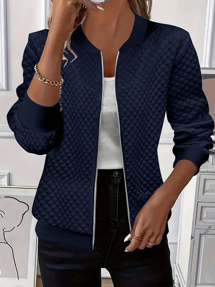 Elegante Gesteppte Jacke in Marineblau